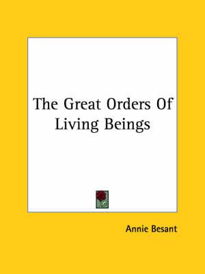 The Great Orders of Living Beings