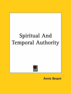 Spiritual and Temporal Authority