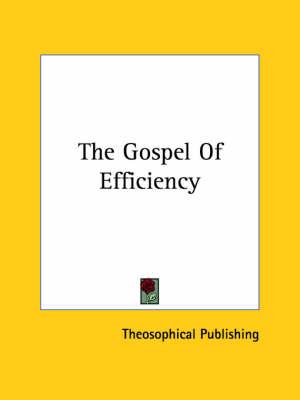 The Gospel of Efficiency