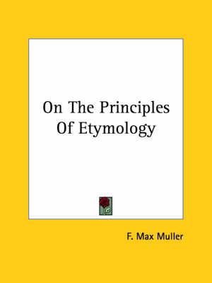 On the Principles of Etymology