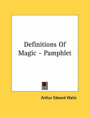 Definitions of Magic - Pamphlet