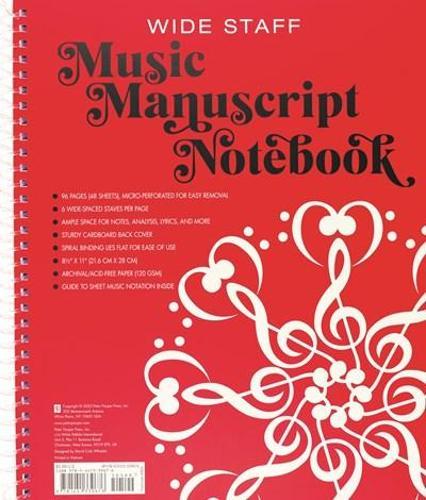 Music Manuscript Notebook (Wide Staff)