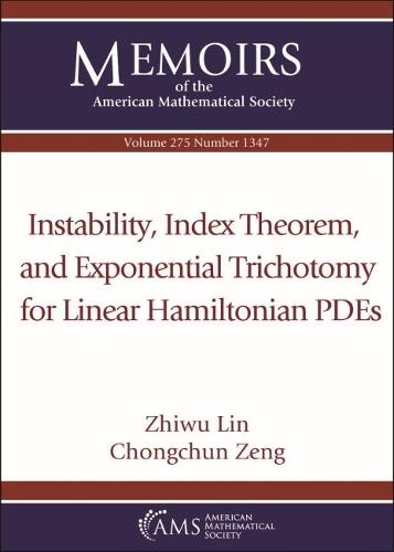 Instability, Index Theorem, and Exponential Trichotomy for Linear Hamiltonian PDEs