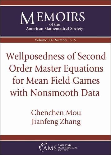 Wellposedness of Second Order Master Equations for Mean Field Games with Nonsmooth Data
