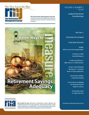 The Retirement Management Journal: Vol. 4, No. 2, Academic Peer Review Committee Issue