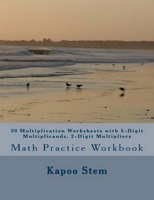30 Multiplication Worksheets with 5-Digit Multiplicands, 2-Digit Multipliers: Math Practice Workbook