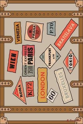 My Travel Journal: Travel Stickers on Old Luggage, Travel Planner & Journal, 6 X 9, 139 Pages