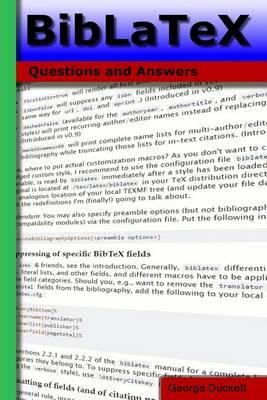 Biblatex: Questions and Answers