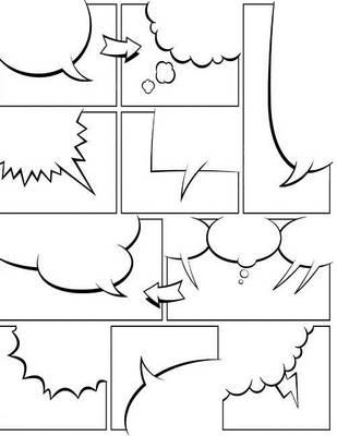 My Comic Book Creation: MORE Blank squares with Quote Bubbles for creating your story! 220 Pages - 8.5 x 11