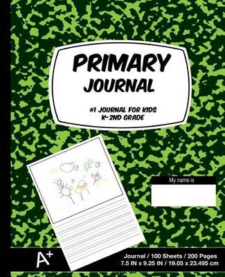 Primary Journal: Green Marble, Composition Book, Draw and Write Journal, Unruled Top, .5 Inch Ruled Bottom Half, 100 Sheets, 7.5 in X 9.25 In, 19.05 X 23.495 CM, Soft Durable Cover