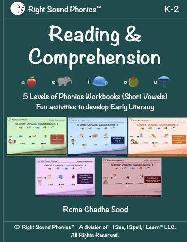 Build Reading & Comprehension - I See, I Spell, I Learn(R): 5 Levels of Phonics Workbooks (Short Vowels) - Fun activities to develop Early Literacy