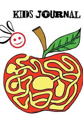Kids Journal: Apple Maze - Childrens Lined Journal with Drawing Boxes - Draw, Write, Doddle, Diary, Jotter, Ruled - 100 Pages - 6  X 9 small Notebook