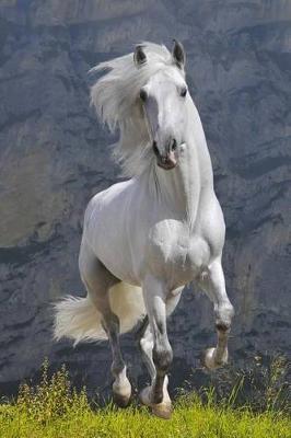Beautiful Galloping White Horse Journal: 150 Page Lined Notebook/Diary