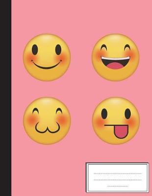 Positive Smile Emoticons: Composition Notebook: College Wide Ruled Writer's Notebook for School / Teacher / Office / Student: Softback-Perfect Bound-Large School Notebook, 110 Pages, 8.5x11
