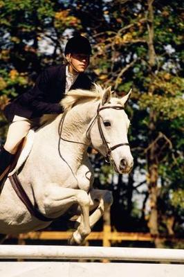 Equine Journal White Hunter Taking Jump: (Notebook, Diary, Blank Book)