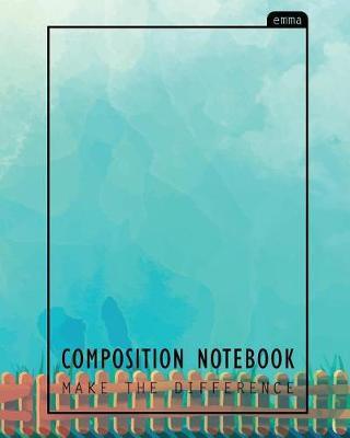 Composition Notebook: Light Blue Design, 110 Ruled Pages (8x10 Inches) 100% Notebook
