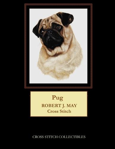 Pug: Robt. J. May cross stitch