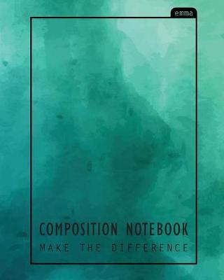 Composition Notebook: Green Pastel Design, 110 Ruled Pages (8x10 Inches) 100% Notebook