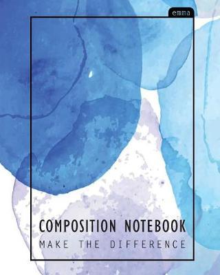 Composition Notebook: Watercolor Pastel Design, 110 Ruled Pages (8x10 Inches) 100% Notebook