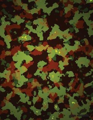 Camo Notebook: Midnight Forest Fire Camouflage, 144 Pages