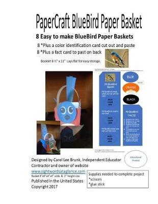 PaperCraft BlueBird Paper Basket: PaperCraft BlueBird Paper Basket