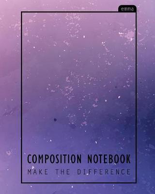 Composition Notebook: Purple Pastel Design, 110 Ruled Pages (8x10 Inches) 100% Notebook