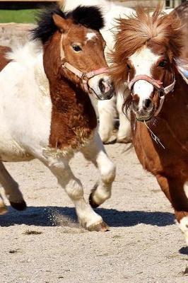 Playful Brown and White Ponies Pet Horse Journal: 150 Page Lined Notebook/Diary