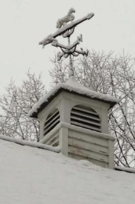 Journal Rooftop Weathervane Winter Scene: (notebook, Diary, Blank Book)
