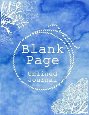 Blank Page Unlined Journal: Blank Doodle Draw Sketch Book