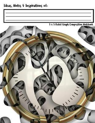 Graph Paper Workbook, 5x5 Graph Ruled Paper, 8.5.X 11, Crazy Clock