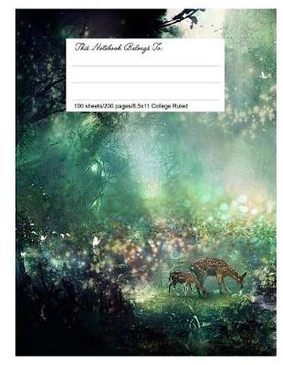 Classic Composition Book, 8.5.X 11, College Ruled, Magical Animal