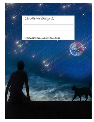 Composition Notebook for School, 8.5.X 11, Wide Ruled, Magical Meteor