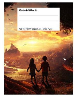 Composition Notebook for School, 8.5.X 11, Wide Ruled, Magical World