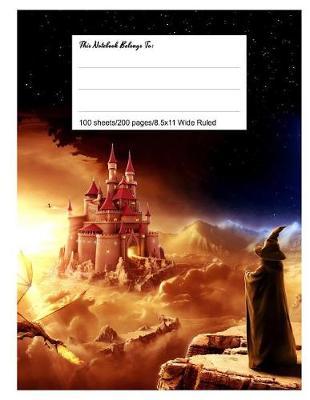 Composition Notebook for School, 8.5.X 11, Wide Ruled, Witch Castle