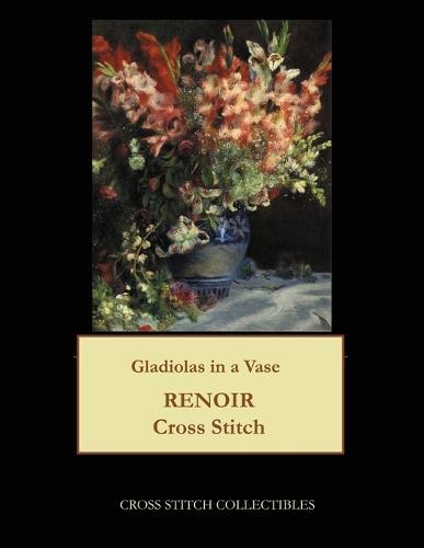 Gladiolas in a Vase: Renoir cross stitch pattern