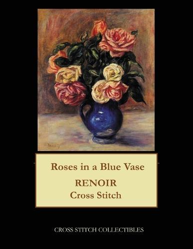Roses in a Blue Vase: Renoir cross stitch pattern