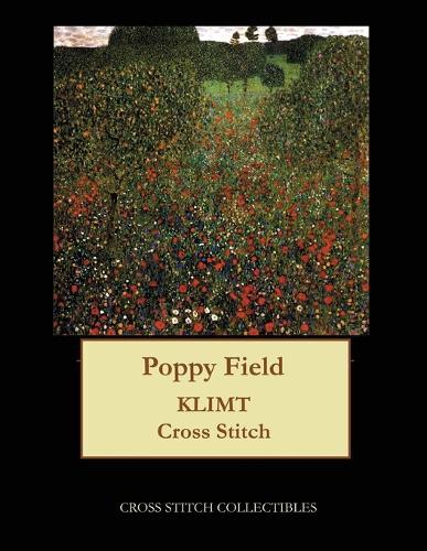 Poppy Field: Gustav Klimt cross stitch pattern