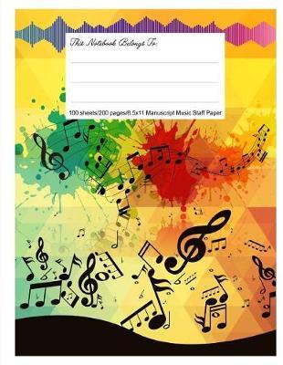 Staff Paper Blank Manuscript Musical Notebook, 12 Staves, 8.5.X 11, Crazy Notes