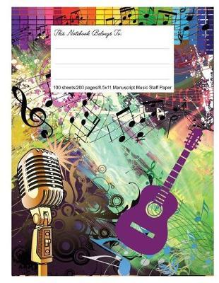 Staff Paper Blank Manuscript Musical Notebook, 12 Staves, 8.5.X 11, Music Lover