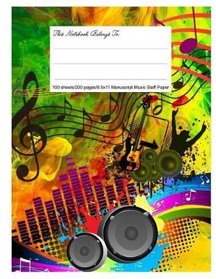 Staff Paper Blank Manuscript Musical Notebook, 12 Staves, 8.5.X 11, Sweet Music
