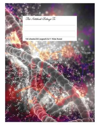 Composition Notebook for School, 8.5.X 11, Wide Ruled, DNA Genetics