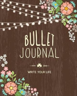 Bullet Journal Dot Grid for 90 Days, Numbered Pages Quarterly Journal Diary, Night Front Yard Garden with Blooming Flower: Large Bullet Journal 8x10 with 150 Dot Grid Pages with Number