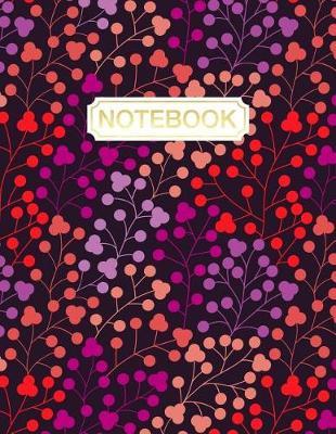 Notebook: Gold Lettering: Sweet Mixed Berries: Large Format Notebook & Journal