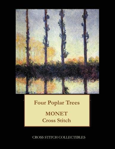 Four Poplar Trees: Monet cross stitch pattern
