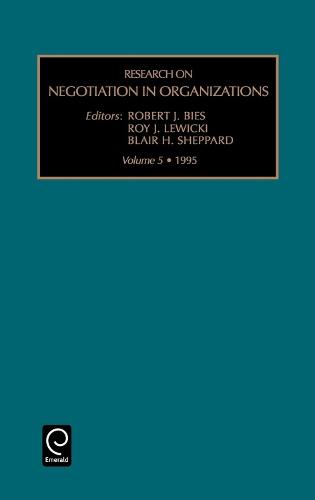 Research on Negotiation in Organizations