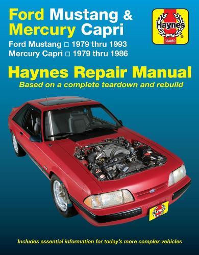 Ford Mustang, Ghia & Cobra (1979-1993) & Mercury Capri, Ghia & RS (1979-1986) in-line 4 cyl & 6 cyl, V6 & V8 Haynes Repair Manual (USA)