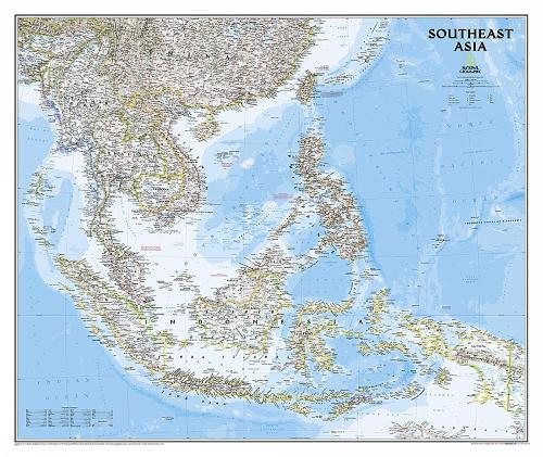 Southeast Asia Classic, Tubed: Wall Maps Countries & Regions