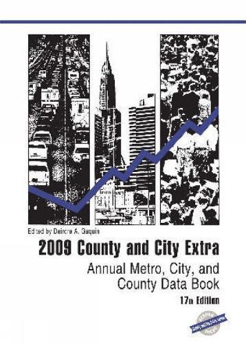 County and City Extra 2009: Annual Metro, City and County Data Book