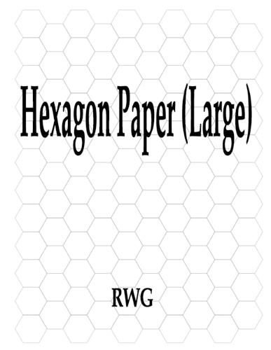 Hexagon Paper (Large): "100 Pages 8.5"" X 11"""