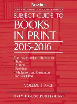 Subject Guide to Books In Print, 2014-15: 6 Volume Set